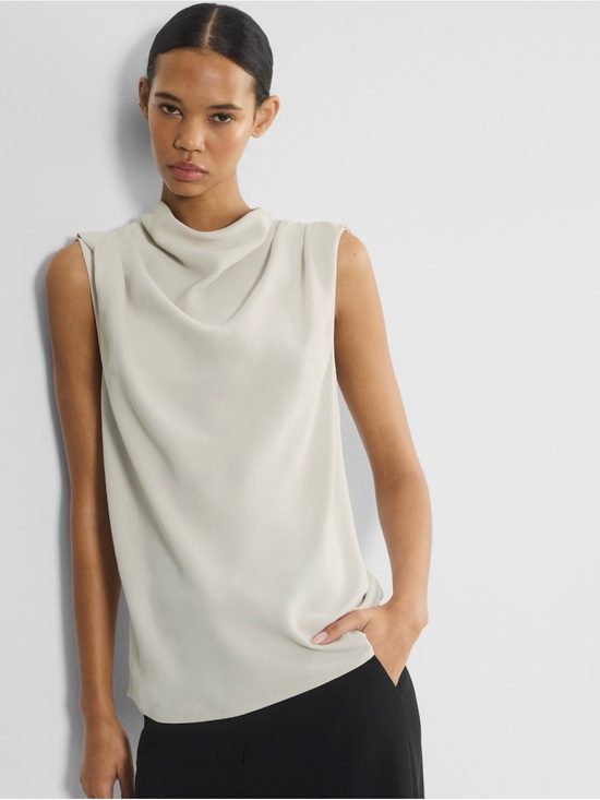 Babaton Tops - Babaton Carter Blouse - Bone